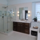 corner shower glass partition