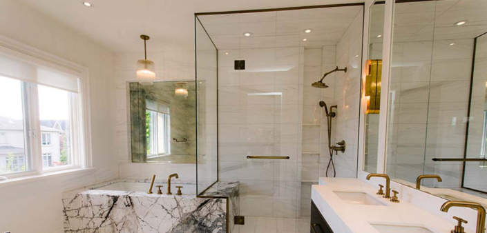 shower glass partition in dubai